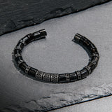 Black Onyx & Black Beads Cuff Bracelet - My Harmony Tree