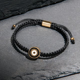 Black Round Evil Eye Black String Protection Bracelet - My Harmony Tree