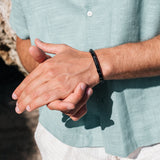 Black Onyx & Black Beads Cuff Bracelet - My Harmony Tree