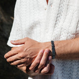 Black Python Square Beads Braided Bracelet - My Harmony Tree