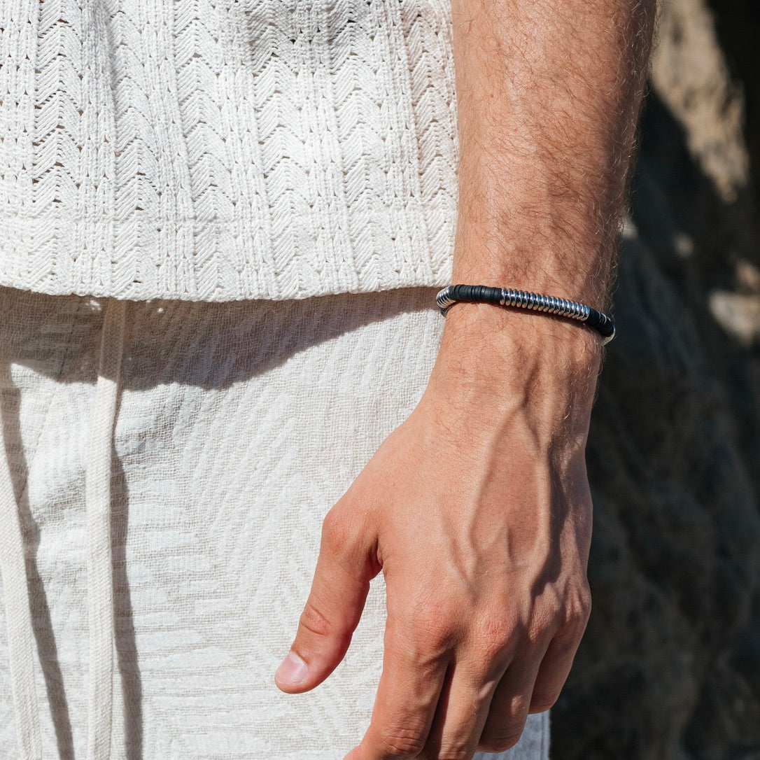 Black & Silver Beads Bracelet - My Harmony Tree