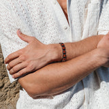 Brown Python Square Beads Braided Bracelet - My Harmony Tree