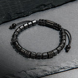 Metal Beads & Black Crystals Bracelet - My Harmony Tree