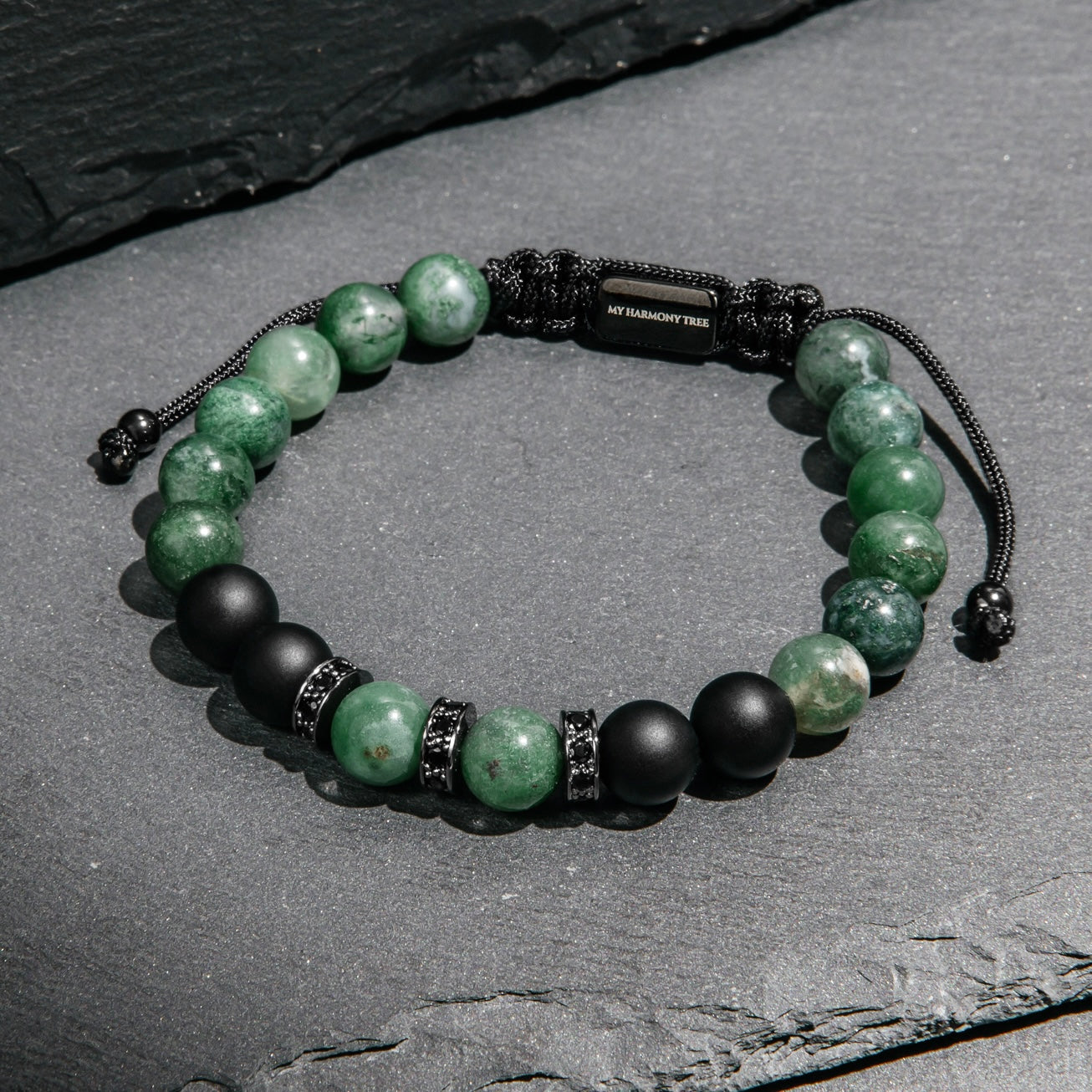 Jade & Black Onyx Beads Bracelet - My Harmony Tree
