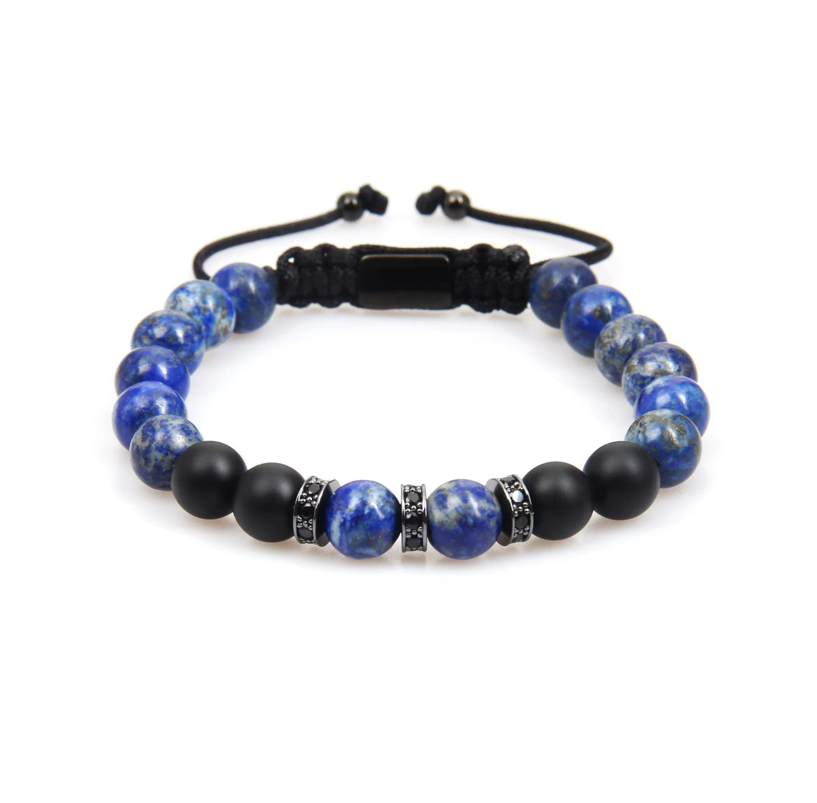 Lapis Lazuli & Black Onyx Beads Bracelet - My Harmony Tree