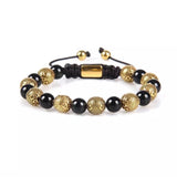 Black Onyx & Gold Beads Bracelet - My Harmony Tree