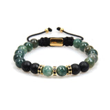 Jade & Black Onyx Gold Beads Bracelet - My Harmony Tree
