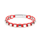 Silver Metal Beads & Red String Braided Bracelet - My Harmony Tree