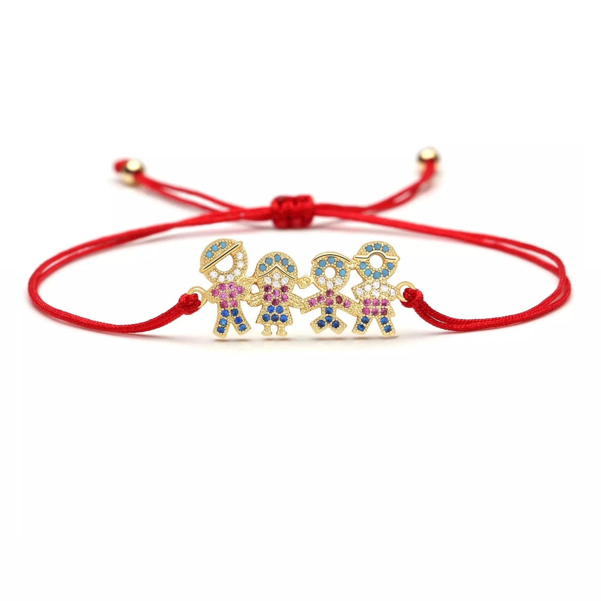 Family Charm Red String Protection Bracelet - My Harmony Tree