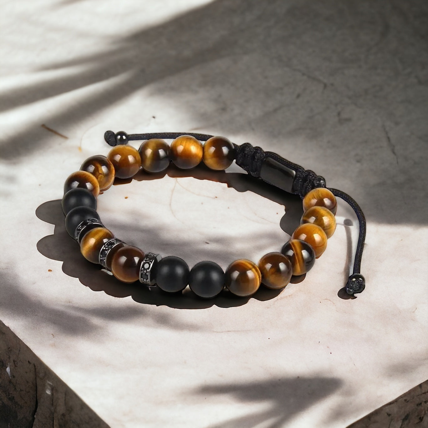 Tiger Eye & Black Onyx Beads Bracelet - My Harmony Tree