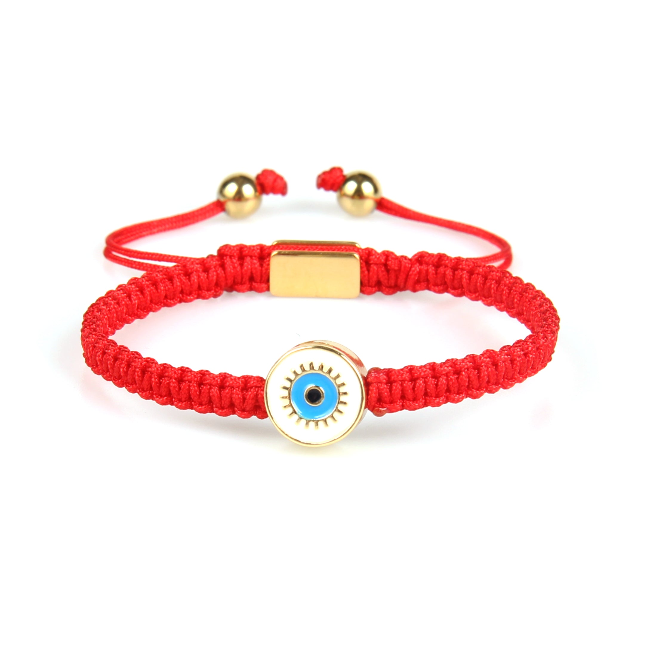 Blue Round Evil Eye Red String Protection Bracelet - My Harmony Tree