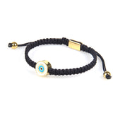 Blue Round Evil Eye Black String Protection Bracelet - My Harmony Tree