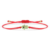 Turquoise Gold Hamsa Charm Red String Protection Bracelet - My Harmony Tree