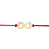 Gold Infinity Charm Red String Protection Bracelet