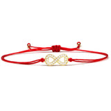 Gold Infinity Charm Red String Protection Bracelet