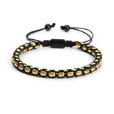 Gold Chain & Black String Braided Bracelet - My Harmony Tree