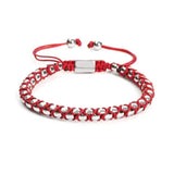 Silver Chain & Red String Braided Bracelet - My Harmony Tree