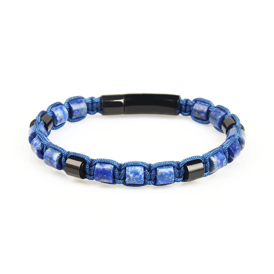 Lapis Lazuli & Black Beads Bracelet - My Harmony Tree