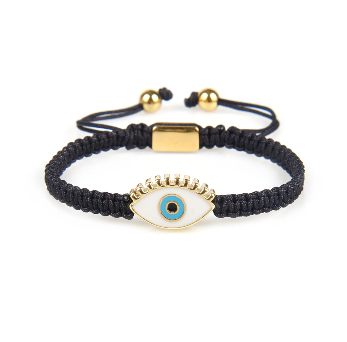 Gold Evil Eye Black String Protection Bracelet - My Harmony Tree