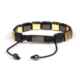 Gold & Black Square Beads Bracelet - My Harmony Tree