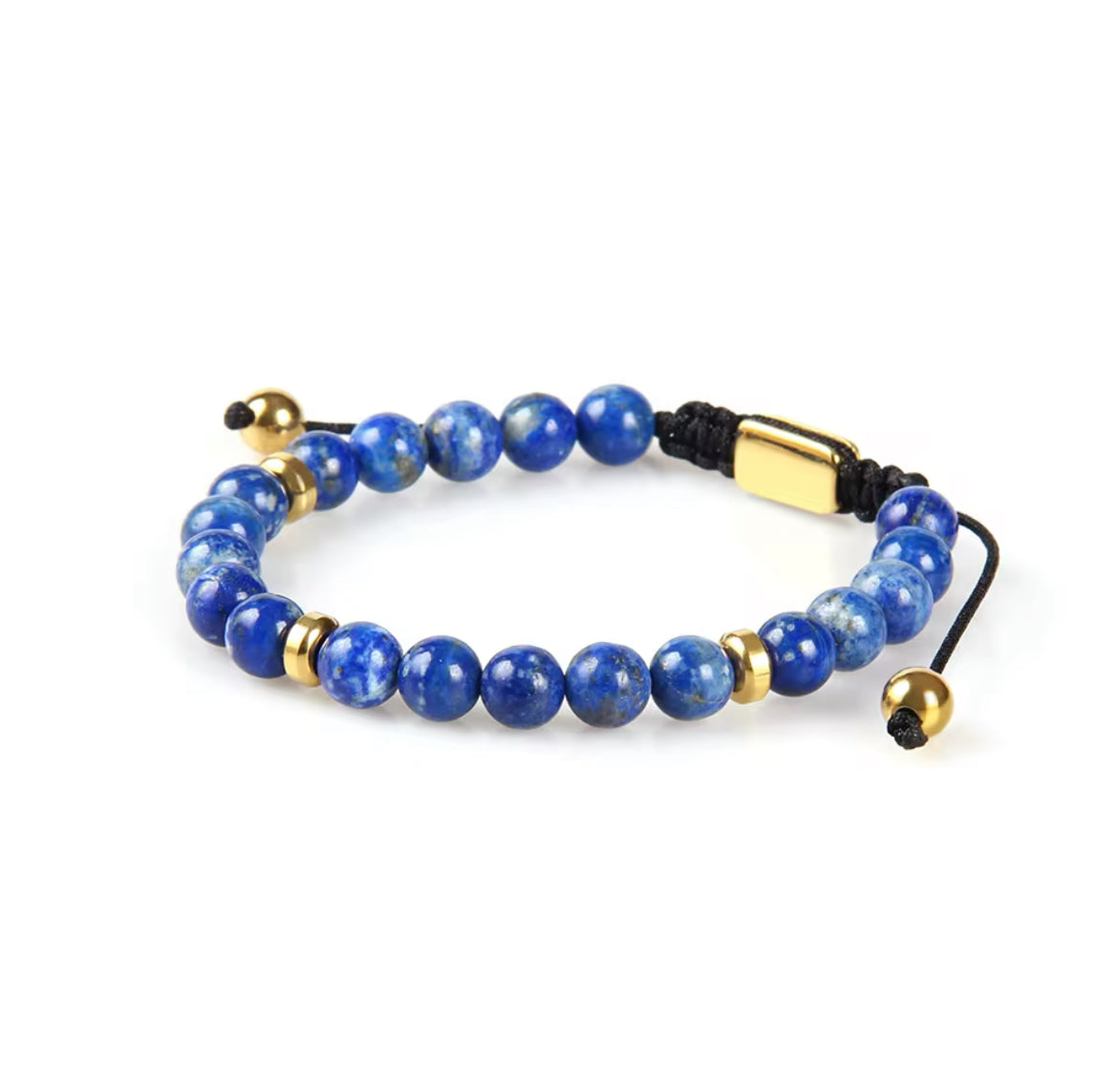 Lapis Lazuli and Gold Beads Bracelet - My Harmony Tree