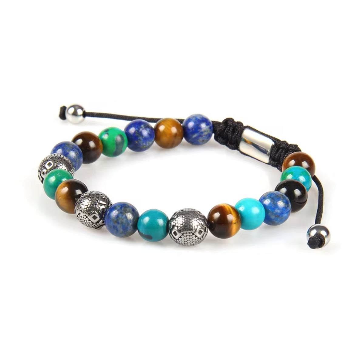 Multi-stone & Silver Beads Bracelet - My Harmony Tree