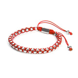 Silver Chain & Red String Braided Bracelet - My Harmony Tree