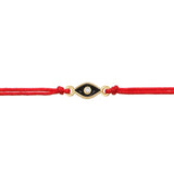 Black Tiny Evil Eye Charm Red String Protection Bracelet - My Harmony Tree