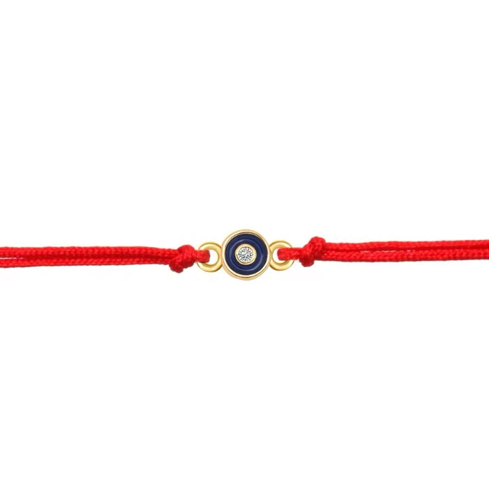 Blue Tiny Evil Eye Charm Red String Protection Bracelet - My Harmony Tree
