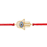 Gold Hamsa Evil Eye Red String Protection Bracelet - My Harmony Tree