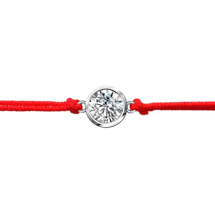 Tiny Silver Red String Protection Bracelet - My Harmony Tree