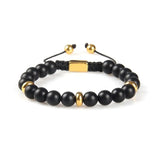 Black Onyx & Gold Beads Bracelet - My Harmony Tree