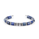 Lapis Lazuli & Silver Beads Cuff Bracelet - My Harmony Tree
