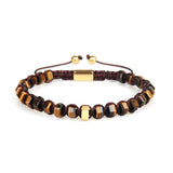 Tiger Eye & Gold Beads Adjustable Bracelet - My Harmony Tree