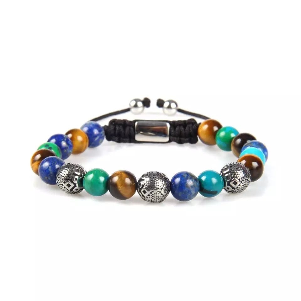 Multi-stone & Silver Beads Bracelet - My Harmony Tree