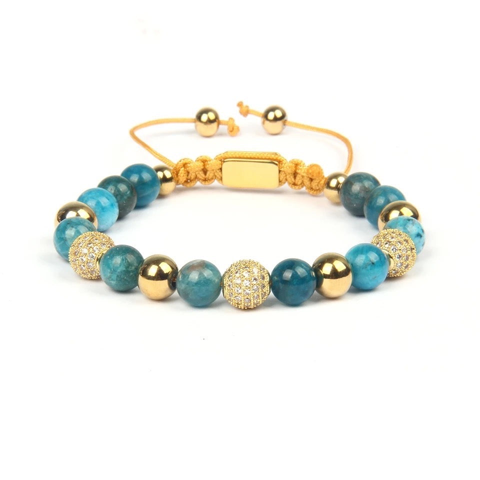 Apalite & Gold Beads Bracelet - My Harmony Tree