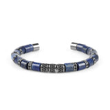 Lapis Lazuli & Black Crystals Cuff Bracelet - My Harmony Tree
