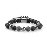 Matt Onyx & Black Crystal Beads Bracelet - My Harmony Tree