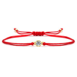 Little CZ Stone Gold Red String Protection Bracelet - MY HARMONY TREE
