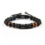 CZ Black Onyx & Tiger Eye Beads Bracelet - MY HARMONY TREE