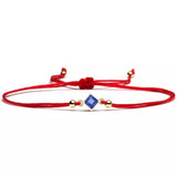 Lucky Little Blue Crystal Red String Protection Bracelet - MY HARMONY TREE