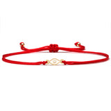 White Little Evil Eye Charm Red String Protection Bracelet - MY HARMONY TREE