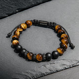 Tiger Eye & Black Onyx Beads Bracelet