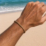Gold Box Chain Bracelet