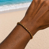 Gold Box Chain Bracelet
