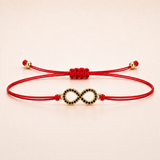 Gold Infinity Charm Red String Protection Bracelet