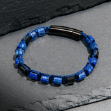 Lapis Lazuli & Black Beads Bracelet