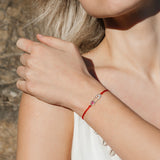 Safety Pin Heart Red String Protection Bracelet - My Harmony Tree