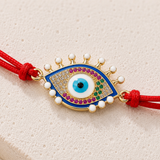 Multicolor Evil Eye Charm Red String Protection Bracelet