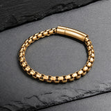 Gold Box Chain Bracelet